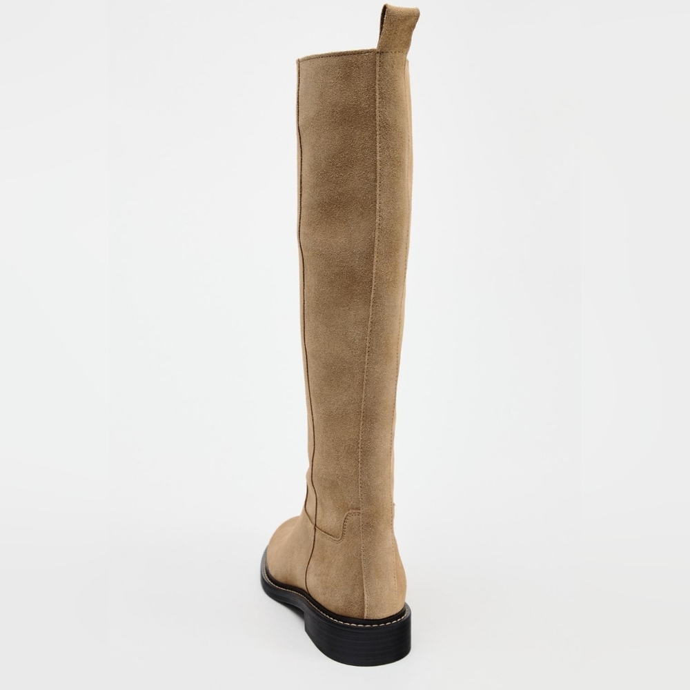 FLAT SUEDE BOOTS WITH INTERIOR LINING - Picture 6 of 8